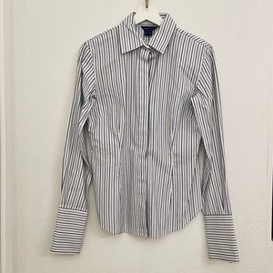 NEW Moda International Long Sleeve Button Down Blouse Top